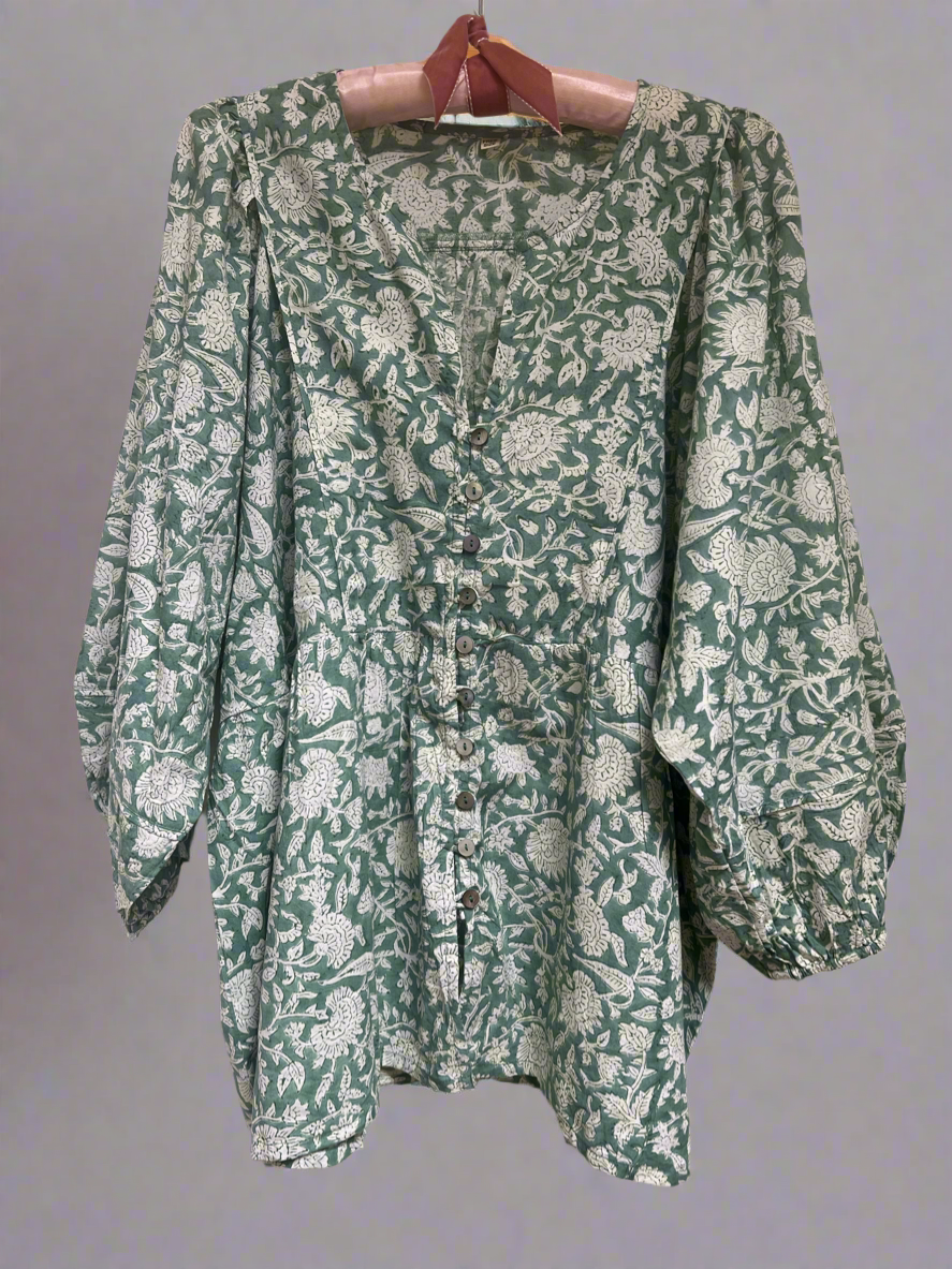A) Sage - Easy wear blouse