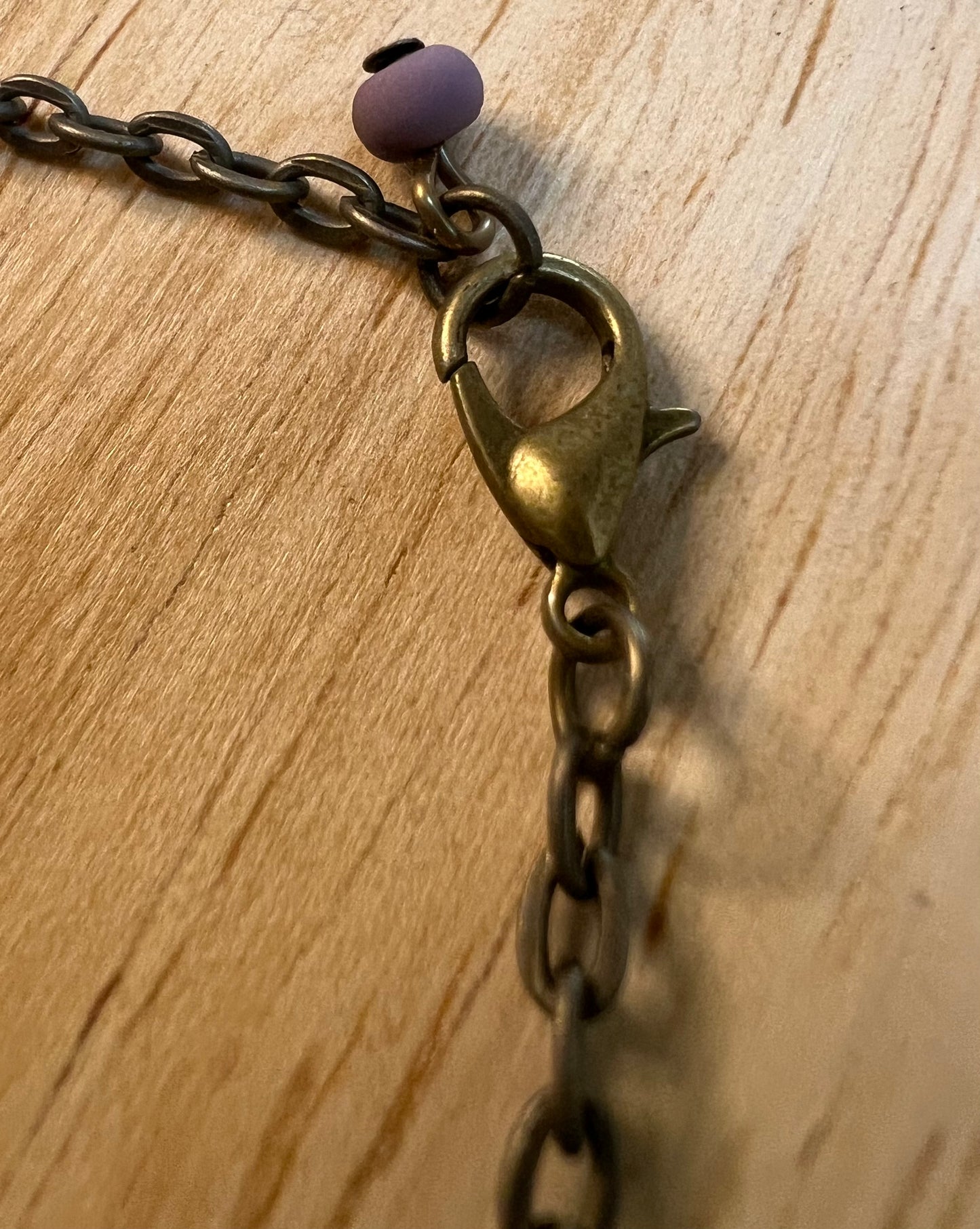 Brass moon necklace