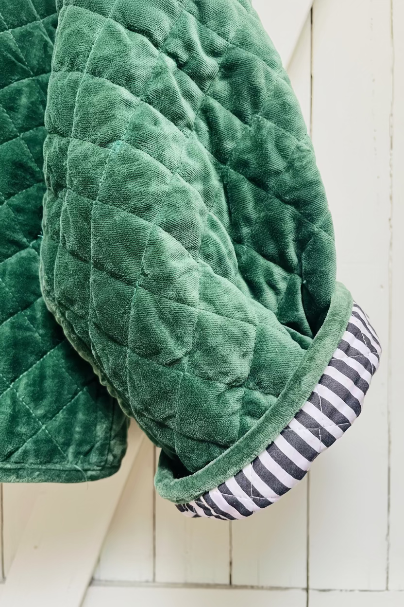 1) Quilted Jacket - Green