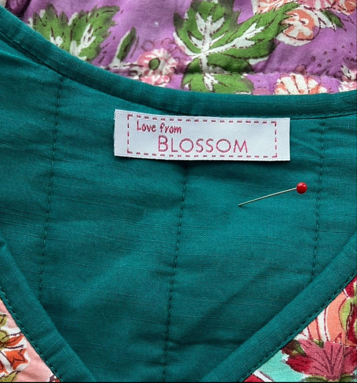 A) ‘Blossom’ Artisan made Patchwork Quilted Jacket
