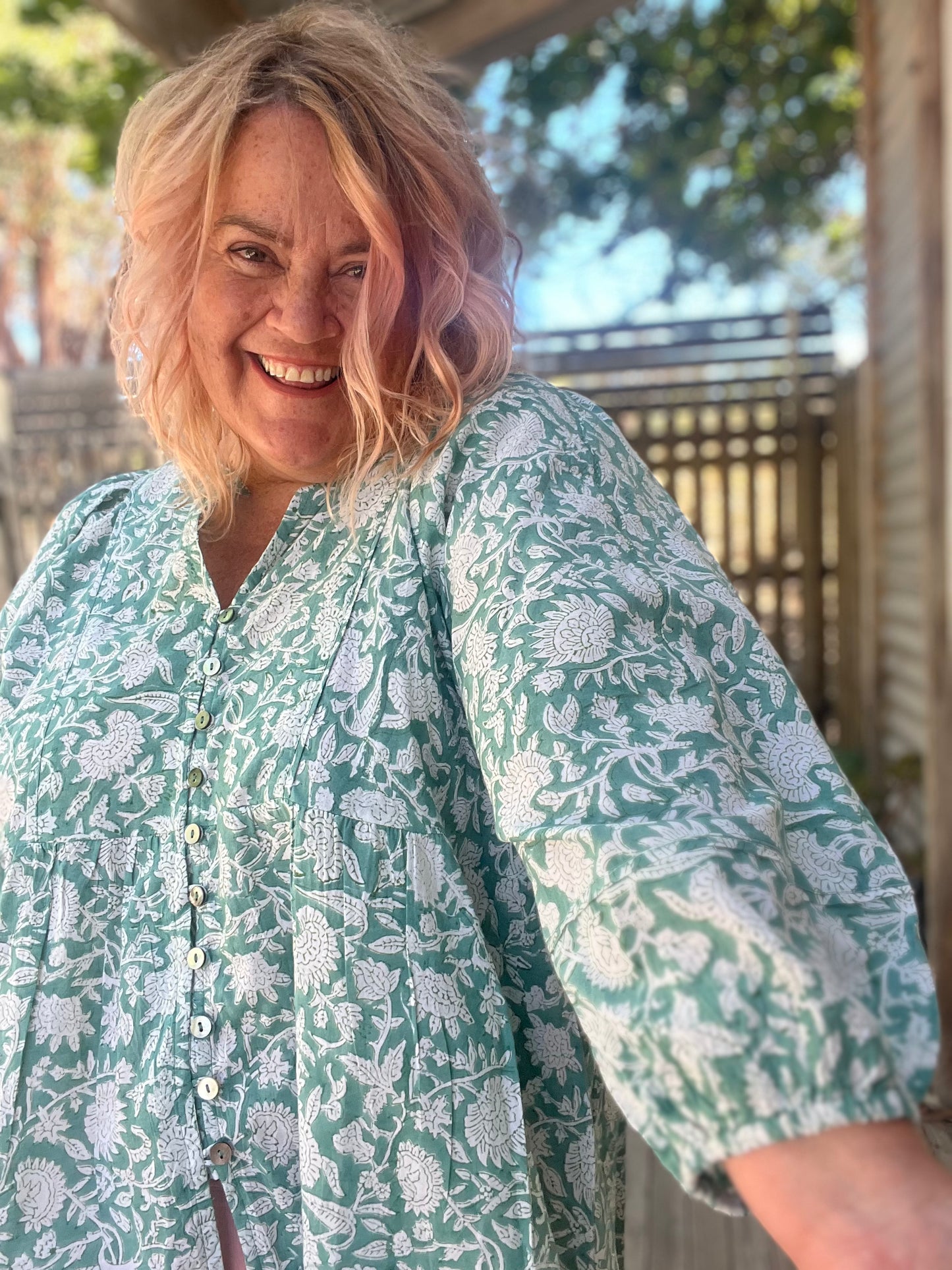 A) Sage - Easy wear blouse