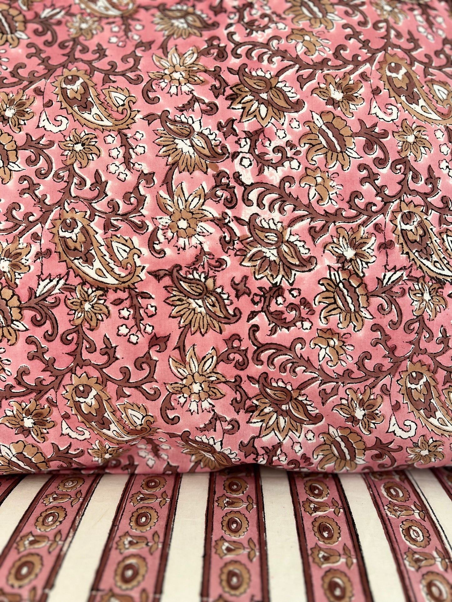 1) Tied end Pillowcase - ‘Rosewood’