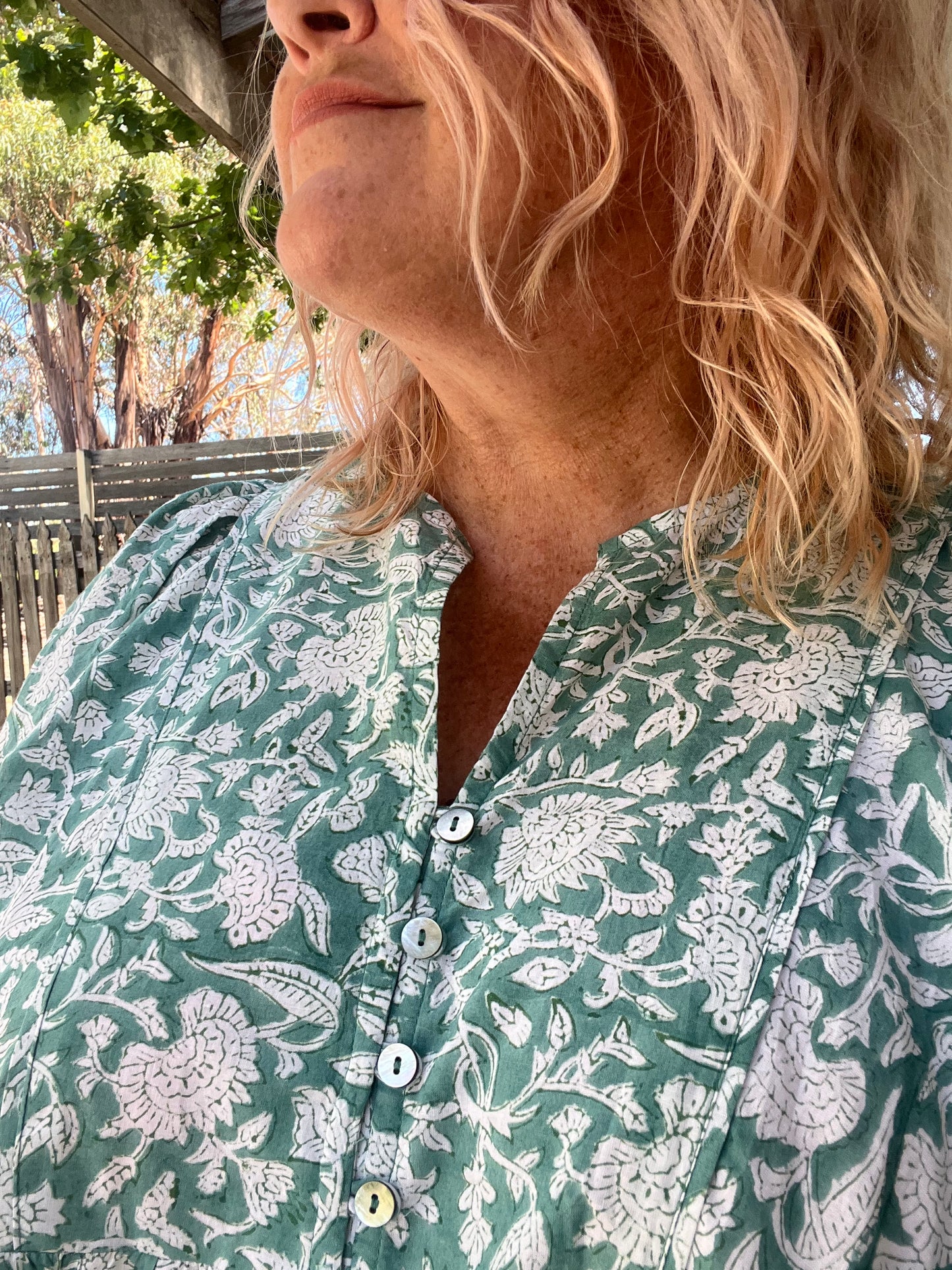 A) Sage - Easy wear blouse