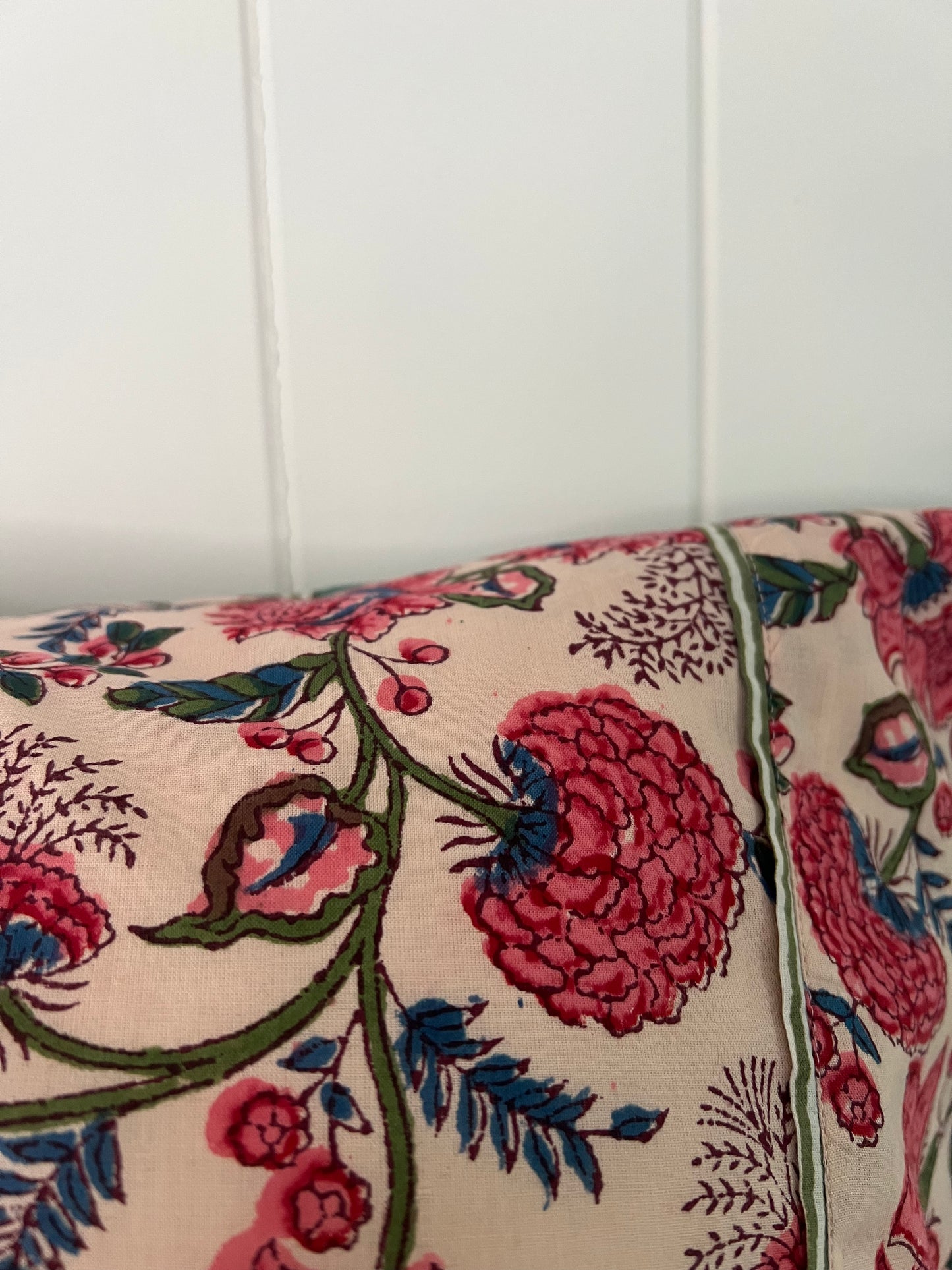 1) Tied end Pillowcase - ‘Peony’