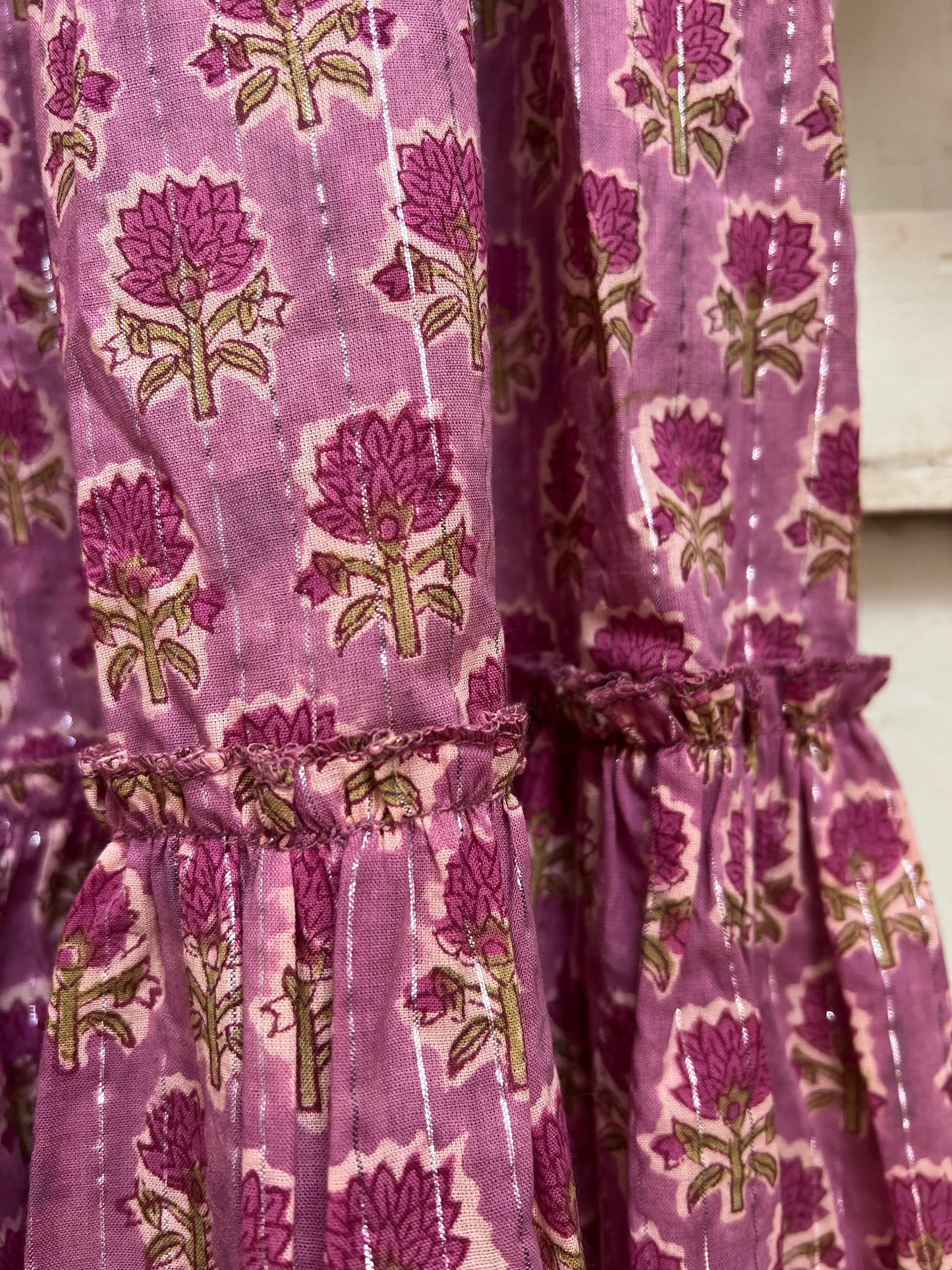 1a) Shirred lurex dress - Midi length - Esmae