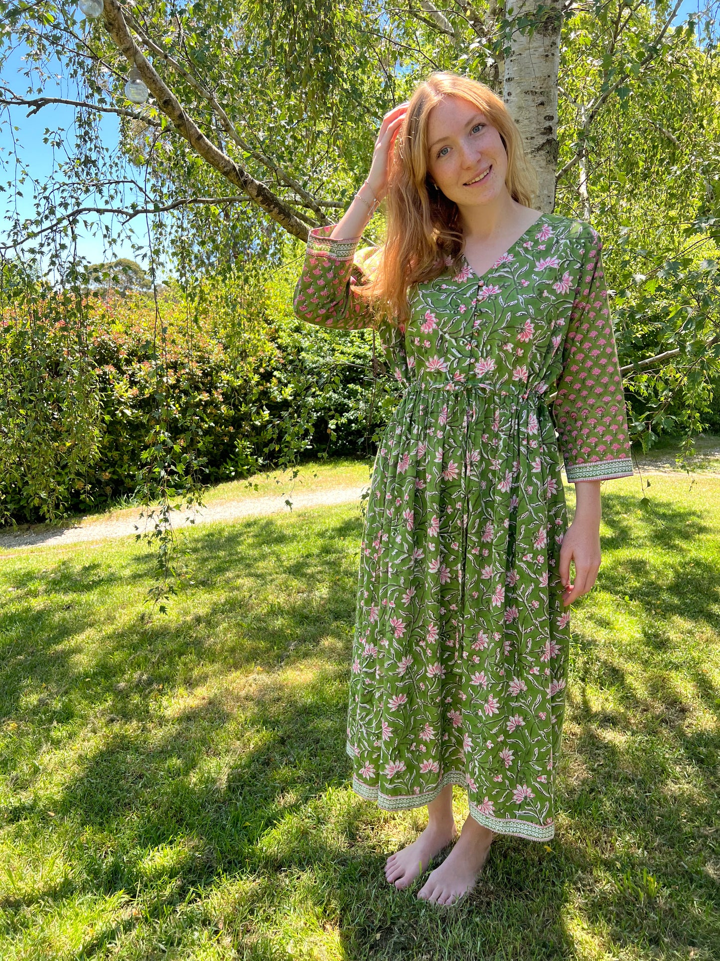 C) ‘Prue’ Drawstring dress with pockets