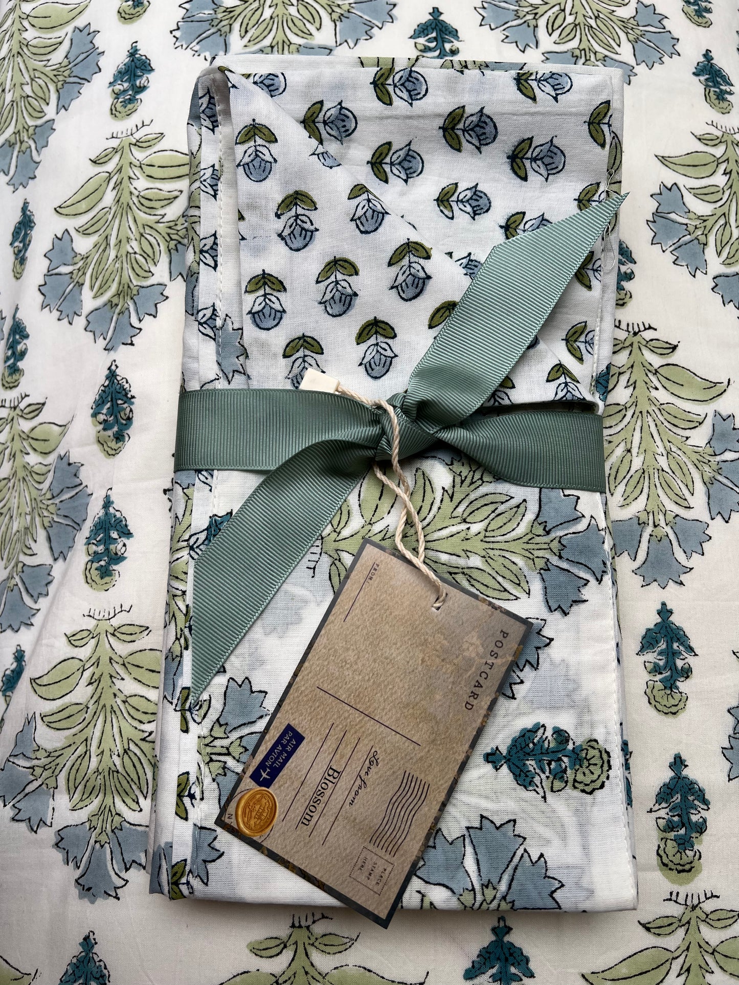 1A) Blu-Belle double sided single pillow case