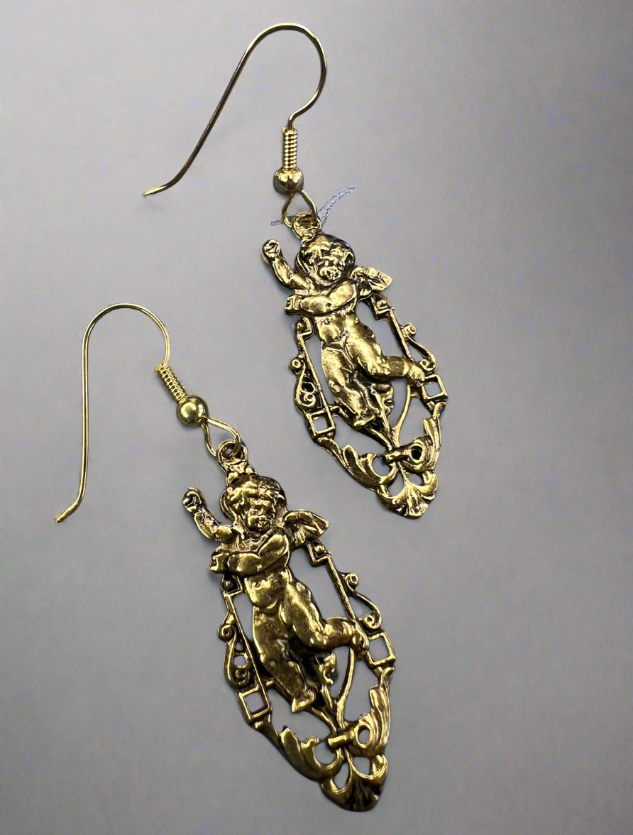 Filigree Cherub earrings