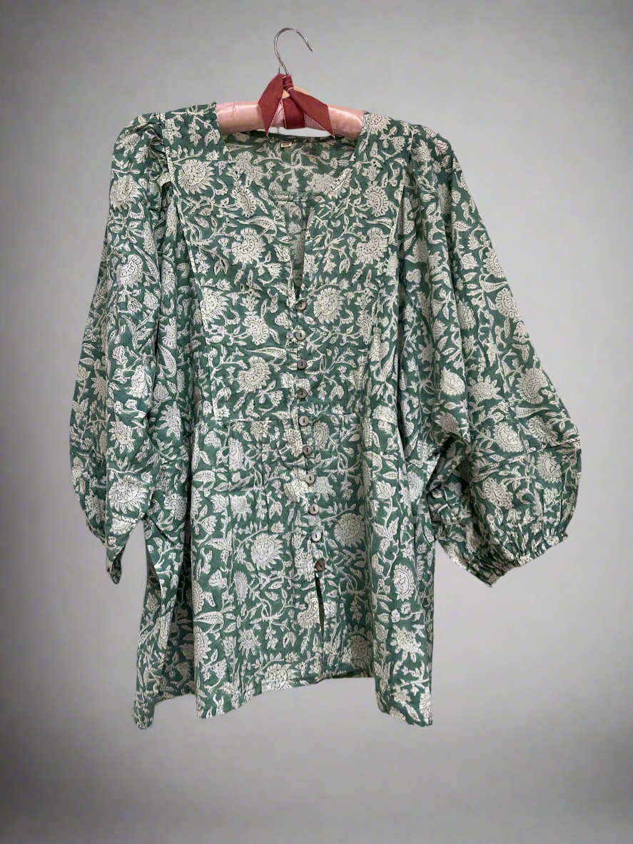 E) Sage - Go anywhere blouse