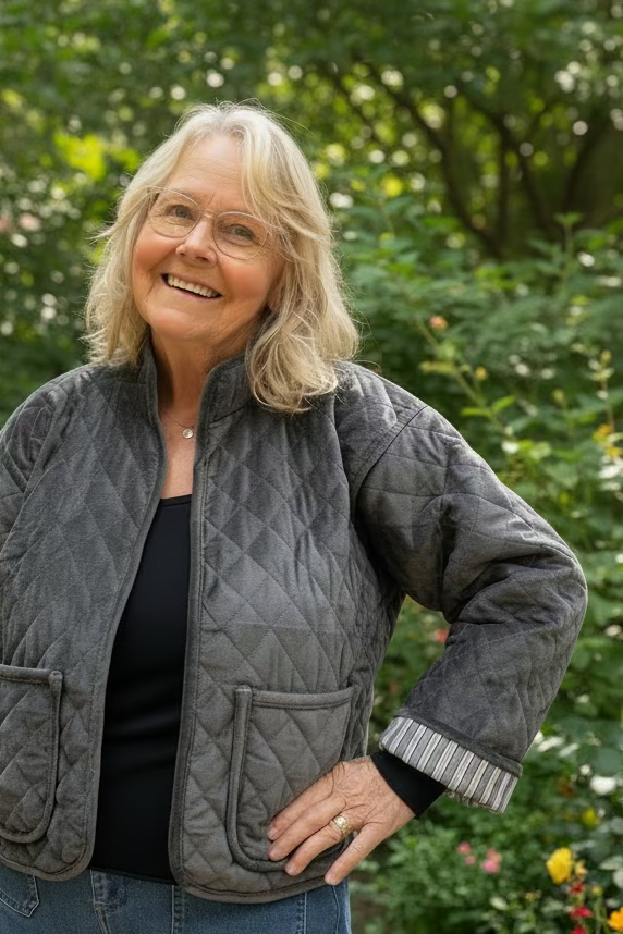 1) Quilted jacket - Grey