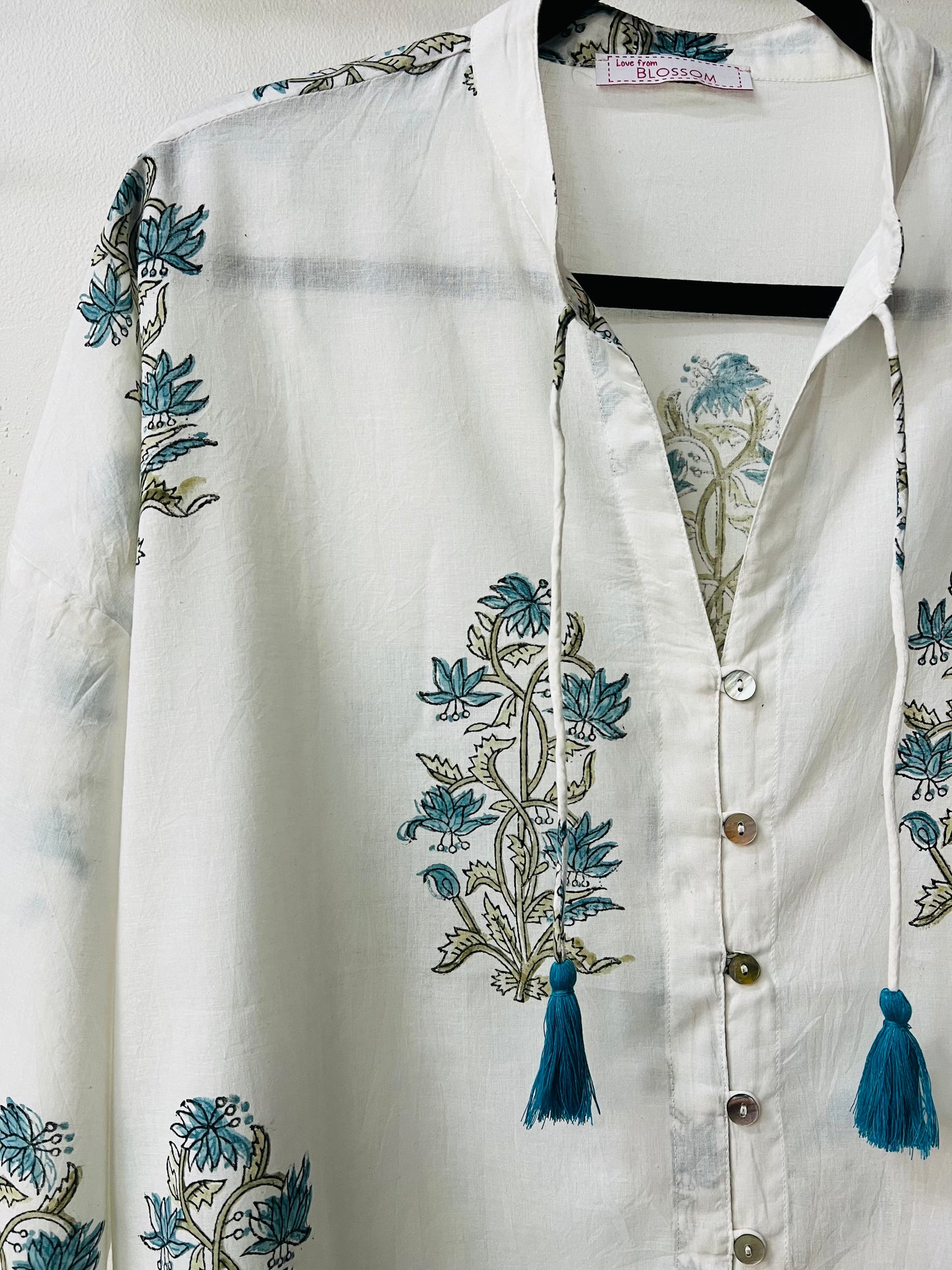 1) Sheer Shirt - Bluebell