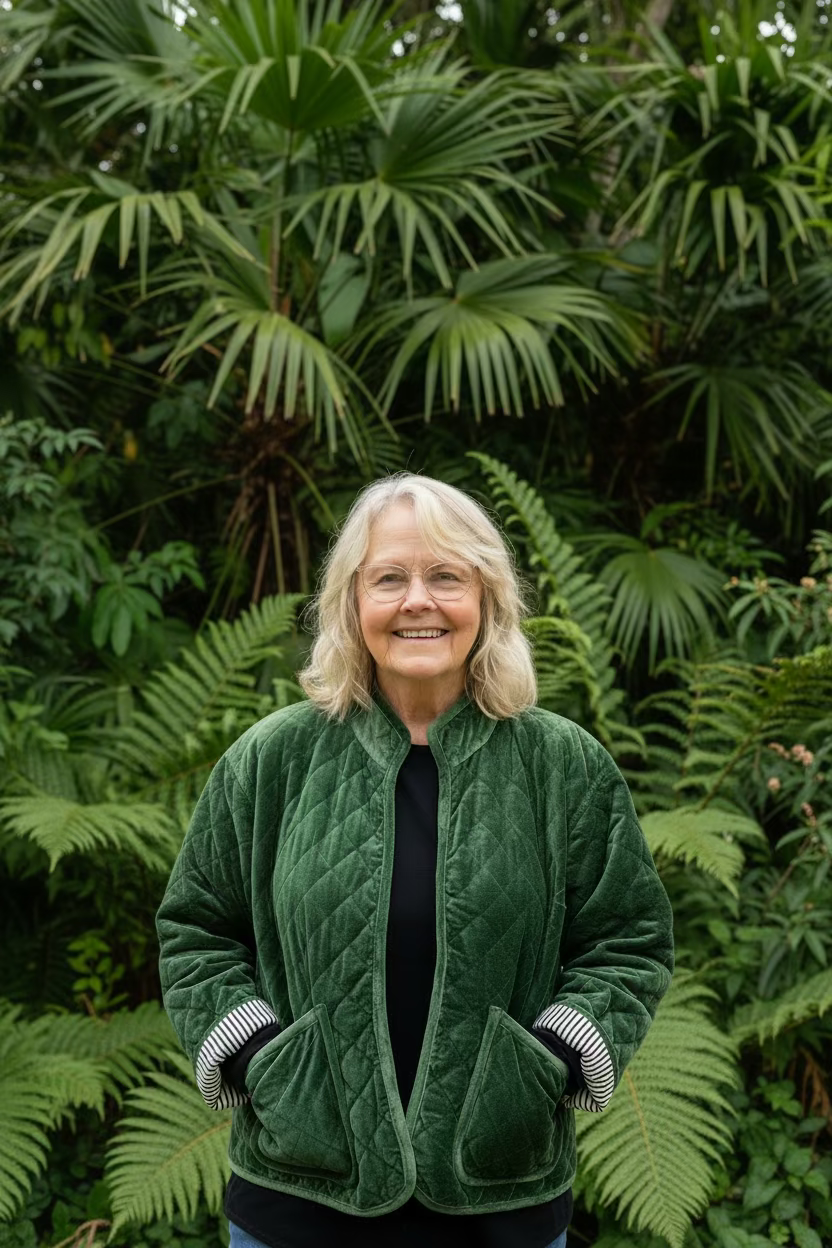 1) Quilted Jacket - Green