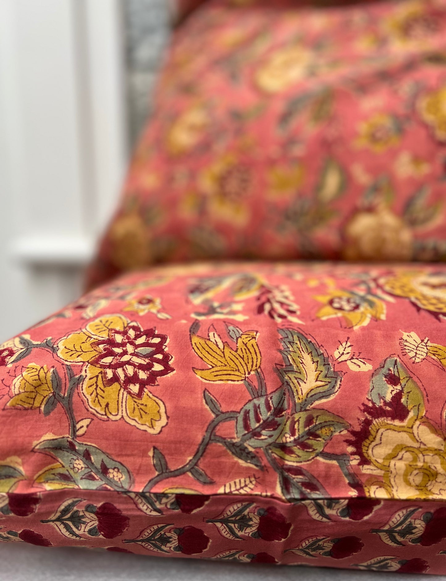 1A) Clementine double sided single pillowcase