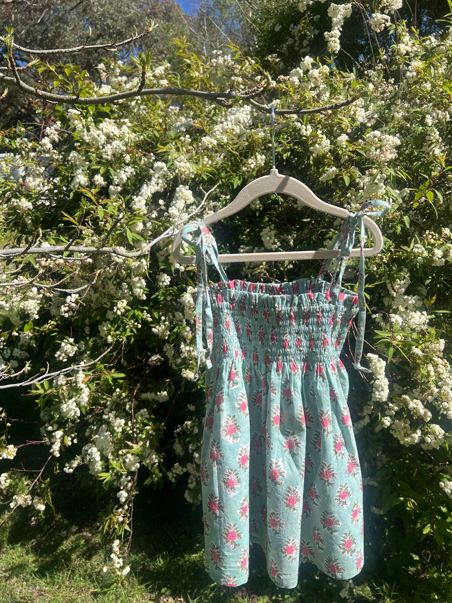 1) Posy - Shirred sundress/skirt size 2yr - 6yr