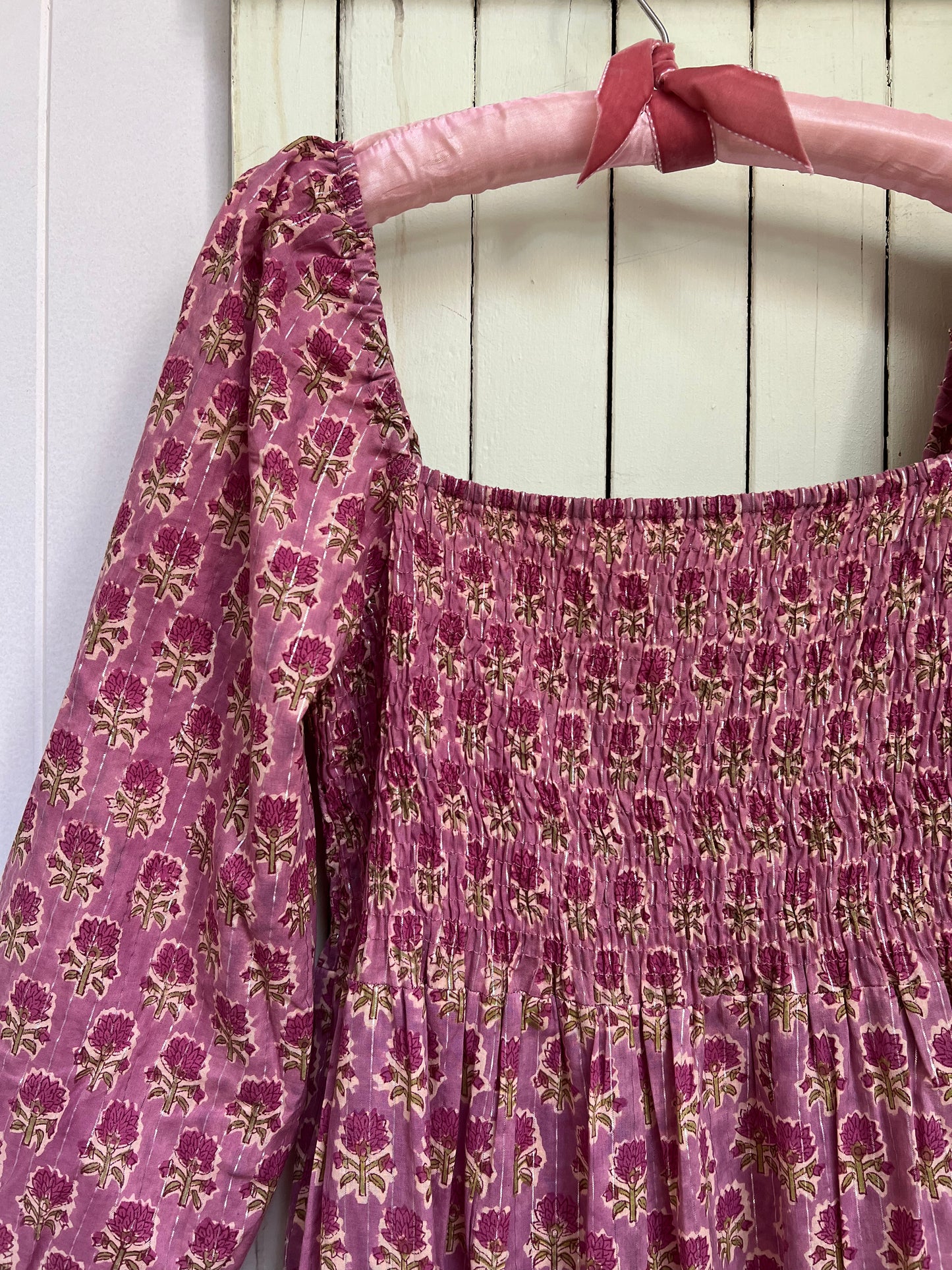 1a) Shirred lurex dress - Midi length - Esmae