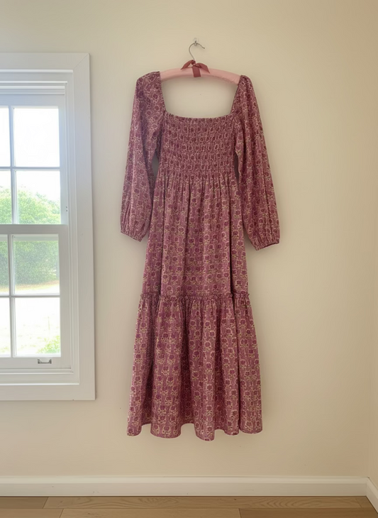 1a) Shirred lurex dress - Midi length - Esmae