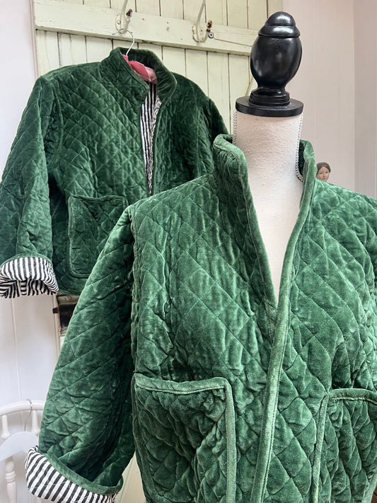 1) Quilted Jacket - Green