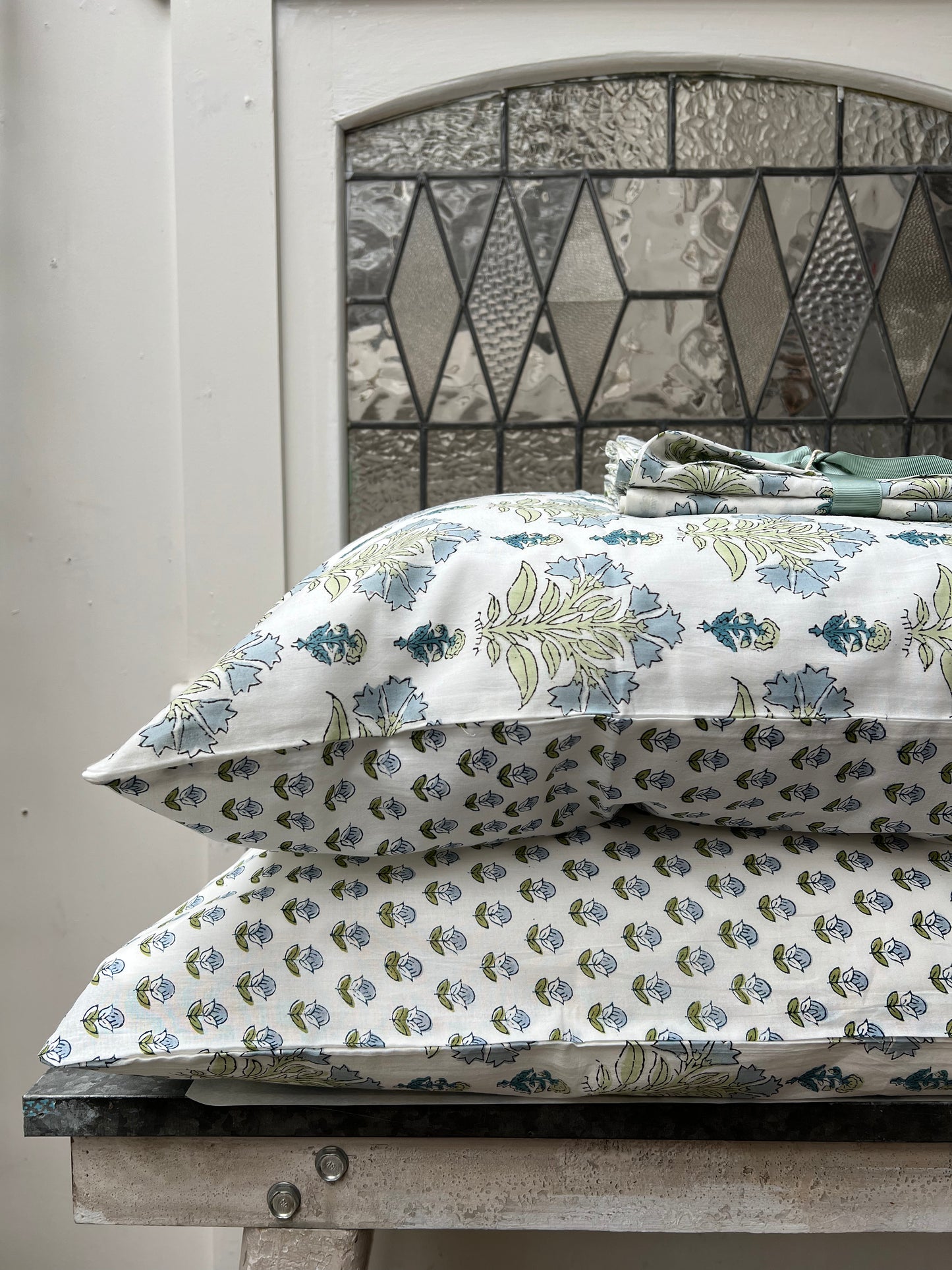 1A) Blu-Belle double sided single pillow case